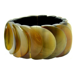 Disc Overlap Horn Bracelet.